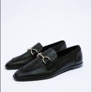 Zara basic loafers horse shoe